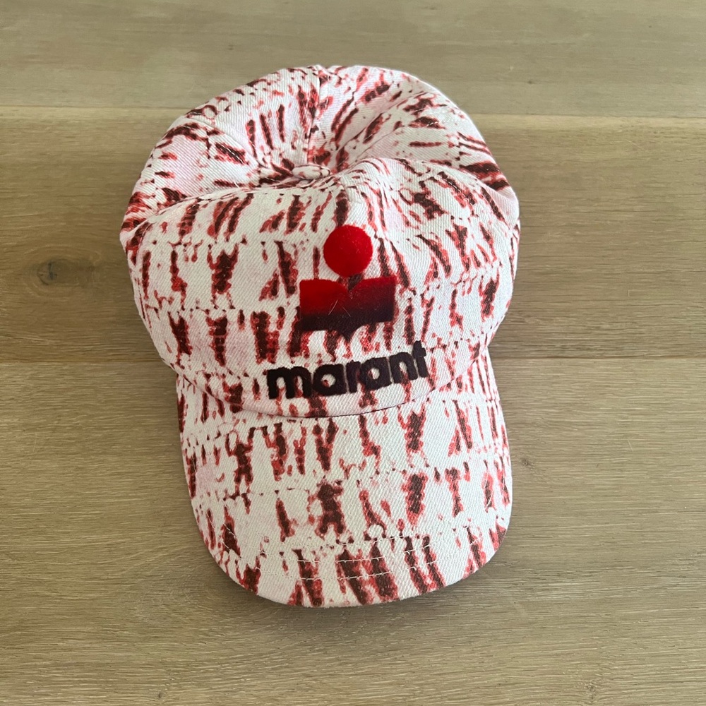 Red and white Isabel Marant hat. New with no tags.